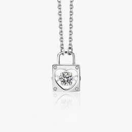 Hangende kettingen liefde slot ketting S925 sterling zilveren hart en slotvorm hangers kraag keten dames sieraden voor dagelijkse slijtage 230815