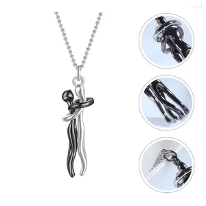 Pendentif Colliers Collier d'amant Médaillons Bijoux Simple Romantique Tour de Cou Figure Saint Valentin Témoin Femme Élégante