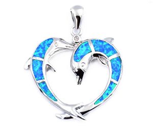Colliers pendentif collier en forme de coeur de dauphin aimant pour petite amie