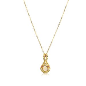 Hanger Kettingen Lage Prijs Sieraden Hoogwaardige Kat's Eye Lute Dames Goud Zirkoon Sleutelbeen Vrouwelijke Torque Bruiloft Ketting voor Vrouwen Meisjes