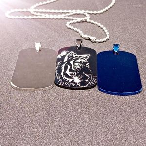 Pendentif Colliers Chanceux Géométrie En Acier Inoxydable Chinois Animal Tigre Signe Du Zodiaque Collier Créatures Anciennes Hommes Femmes Cadeau Bijoux