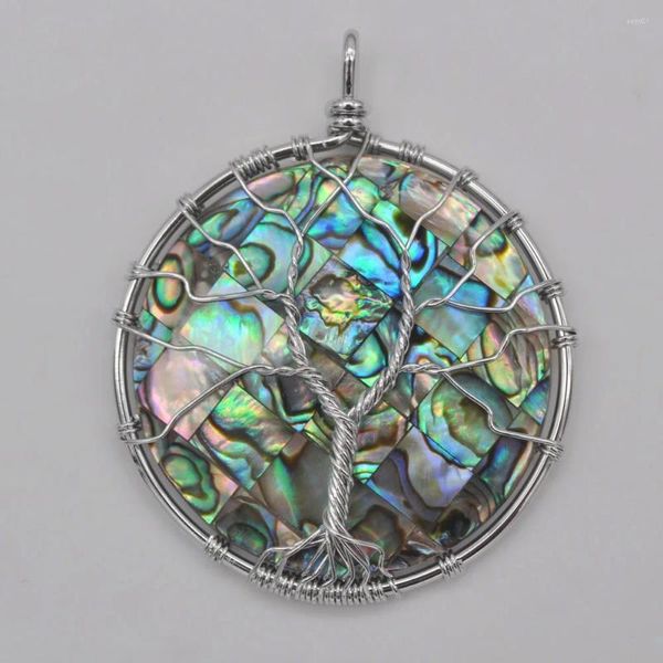 Collares colgantes Tree de la vida Hecho a mano Zealand Zealand Abalone Shell Wable Welyry for Gift