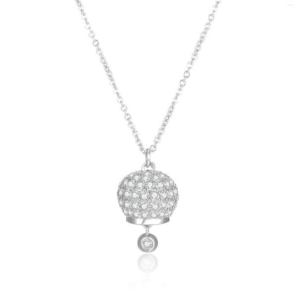 Pendentif Colliers Luxueux Lanterne Collier Pour Femmes En Acier Inoxydable Cristal Chaînes Pierre De Naissance Géométrique Femme Bijoux 2023