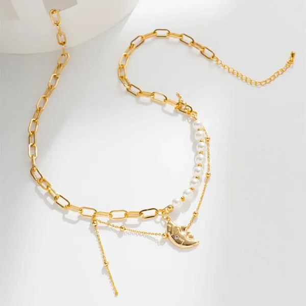 Colliers de luxe baroques de perles d'eau douce pour femmes, rétro, tendance, court, bijoux de mariage