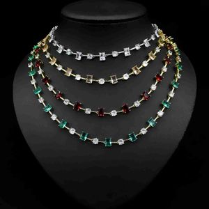 Collares colgantes de la marca de lujo Joyas reales genuinas liangya belleza pulsera delgada velo de nupcial joya de circón colorido dos sets altos qual2312225