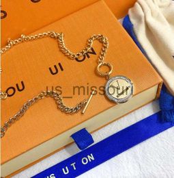 Pendant Necklaces Luxury Brand Pendant Necklace Hot Fashion Gold Plated Necklace Designer Jewelry Long Chain Design for Women Selected Quality Christm J230612