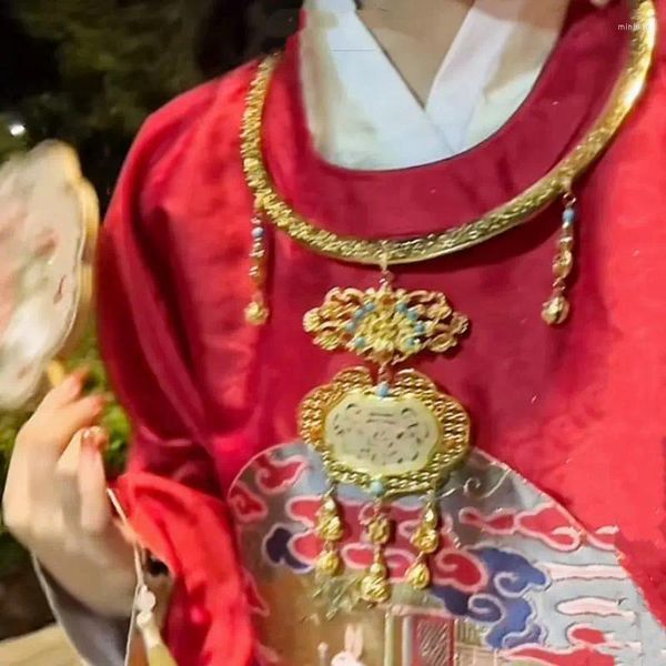 Collares colgantes Collar de estilo chino de lujo para mujeres Joyería Ruyi 2024 Año