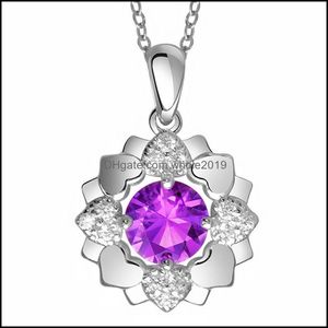 Colliers de pendentif Luxury CZ Crystal Flake Snow For