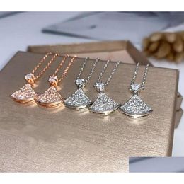 Colliers pendentiels Luxury Bijoux de mode Collier Highgrade Diamond Jupe en diamant 18K