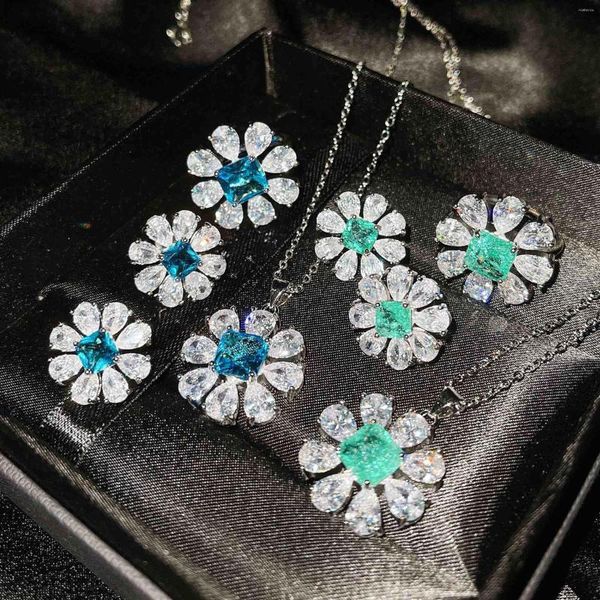 Collares colgantes de lujo estilo coreano margarita de flores de flor de flores