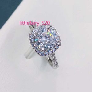 Hanger Kettingen Luxe Liefde Hart Imitatie Moissanite Ringen Diamond Crystal Wedding Verlovingsring voor Vrouwen Messing sieraden