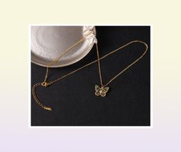 Colliers pendants Collier de luxe Butterfly Designers Bijoux Diamants Collier Women Fashion Titanium Steel Goldplated Never FAD7306607