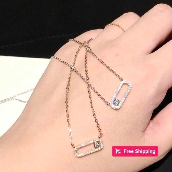 Collares colgantes Collar colgante de lujo Movimiento clásico Uno Diseñador de marca Top S925 Sterling Silver Hollow Square Charde Choker For Women Jewelry Party SI