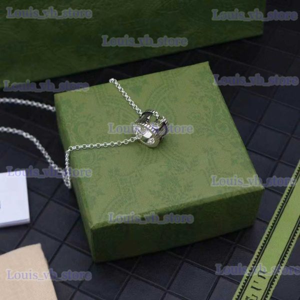 Colliers pendentifs Collier pendentif de luxe modes hommes et femmes triangle inversé P lettre chaîne en or bijoux personnalité de la mode chaînes de clavicule qualité supérieure