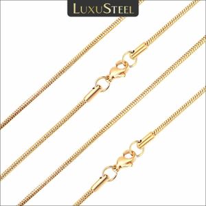 Colliers pendants Collier de chaîne de serpent circulaire en acier inoxydable luxe