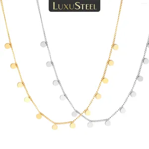 Colliers pendants luxusteel minuscule petit collier de tour de cou pour femmes gilrs en acier inoxydable mode coine délicate étoiles