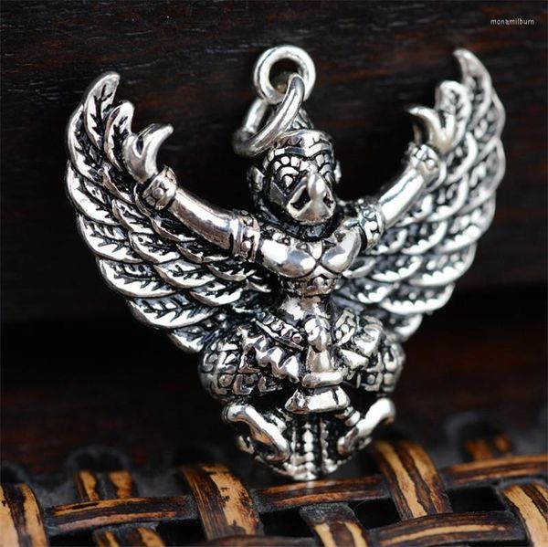 Colliers pendentifs LYBUY Thai Silver Eagle Bird Garuda Power God S925 Sterling Jewelry