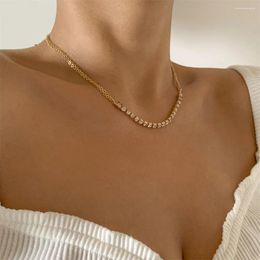 Hanger kettingen maa-oe goud kleur eenvoudige kristallen ketting splitsing ketting voor vrouwen mode boho vintage meisje punk choker sieraden cadeau