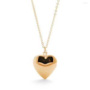 Pendentif Colliers Magique Ikery Simple Coeur Lisse Peut Ouvrir Collier Flottant Médaillon Po Bijoux Pour Femmes Parti YT-A369