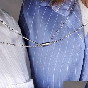 Pendentif Colliers Aimant Attraction En Acier Inoxydable Couple Collier Longue Distance Chaîne Pour Femmes Hommes Bijoux 2021 Drop Delivery Pend Dh6Ed