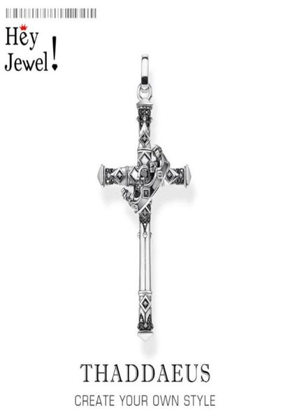 Colliers pendentifs Majestic Cross Amp Crown 2022 Bijoux Europe 925 Symbolisme argent sterling promet le bouclier et le cadeau de certification F8887531