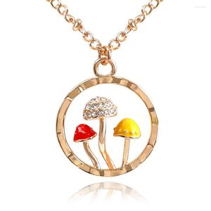 Pendentif Colliers Makersland Collier Champignon Pour Femmes Fille Vintage Charme Cadeau Bijoux Designer Doux Créatif