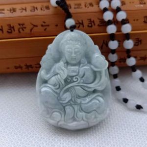 Pendentif Colliers Homme Jades Pei Bouddhiste Guanyin Bodhisattva Sans Fret