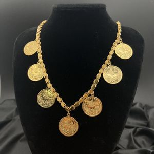 Pendentif Colliers Mandi Prix Usine Trois Taille Pièces Collier Pour Femmes Turc Arabe Plaqué Or 60cm Chaînes À La Main