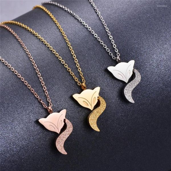 Collares pendientes Martick Lovely Animal Scrub collar cadena de eslabones Color oro rosa joyería de moda para mujeres P81