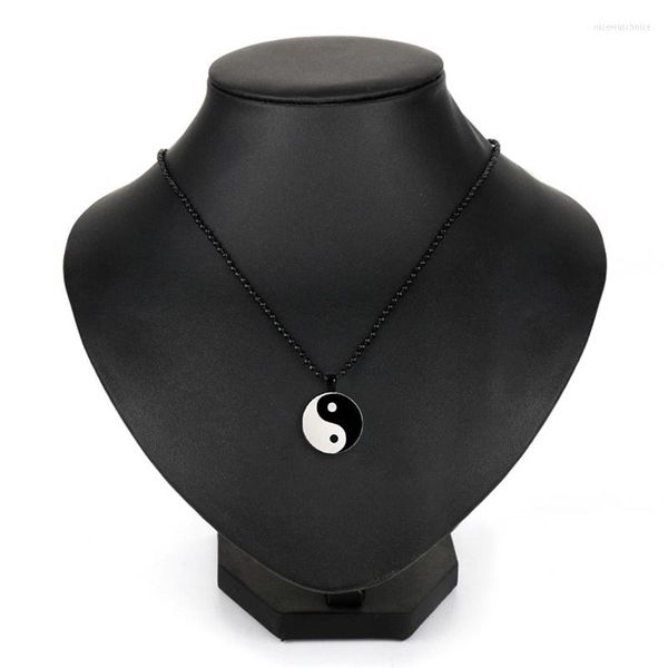 Collares pendientes Amigos a juego Puzzle Yin Yang Taii Chi Acero inoxidable BBF Amistad Pareja Bagua Collar para regalo de San Valentín