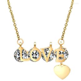 Hanger kettingen meetvii liefdesbrief kristallen ketting vrouwelijk titanium staal hart voor vrouwen juwelen jubileum cadeau1