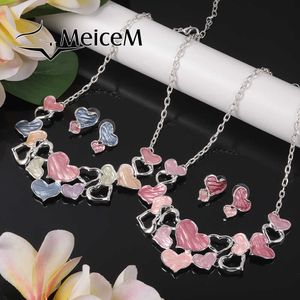 Hanger kettingen meicem schattige roze hart ketting ontwerper 2000s esthetische ketens kerstcadeau ideeën chokers mode sieraden kettingen voor vrouwen g230206