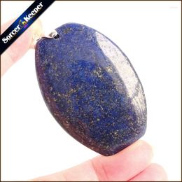 Collares colgantes hombres Blue Lapis Lazuli Pendants Reiki Natural Gem Stone Beads para joyas que hacen joyería de chakra curativa saludable 085