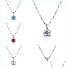 Colliers pendants Men de bijoux concepteurs de bijoux torsadé collier bluetopaz noir onyx amethyst grenat diamant bijoux drop livraison pe dhklf