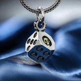 Colliers pendants Collier pour hommes Dice coeurs crâne pour hommes punk hip hop rock en acier inoxydable