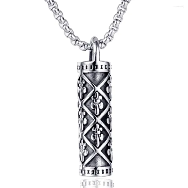 Colliers pendants Collier masculin Bouddhisme tibétain cylindrique