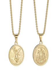 Collares colgantes Hombres Mujeres Italia Acabado de oro Baguette Baguette Monedas mexicanas Centenario mexicano Moneda 50 Pesos6559166