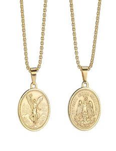 Collares colgantes Hombres Mujeres Italia Oro Acabado redondo Baguette Baguette Mexicano Centenario mexicano Moneda 50 Pesos2477358