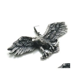 Pendentif Colliers Hommes 316L En Acier Inoxydable Cool Punk Gothique Grand Motard Classique Aigle Pendentif Pendentif Drop Livraison Bijoux Pendentifs Dhasd