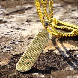 Hanger Kettingen Heren Hip Hop Ketting Sieraden Sier Gouden Cubaanse Link Chain Mode Skateboard Voor Mannen Drop Delivery Hangers Dhgarden Dhasv