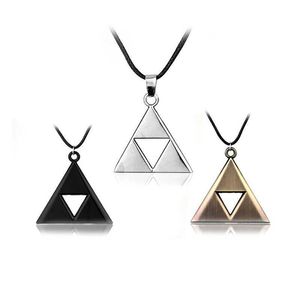 Hanger kettingen heren ketting dames vintage triforce driehoek talisman rollenspel feestjuwelen geschenken d240522
