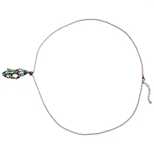Collares colgantes Collar de malla Soporte Jaulas de cristal para cadenas de soporte Colgantes Cuerda Acero inoxidable Miss Stones