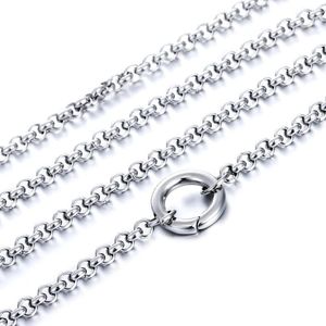 Hangende kettingen mesinya 10 pc's 316L roestvrij staal 4 mm breedte rolo veerglaasjes ketting ketting ketting