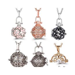 Pendentif Colliers Mexique Carillon Musique Angel Ball Caller Médaillon Collier Vintage Grossesse Aromathérapie Huile Essentielle Diffuseur Bijoux Dhwpe