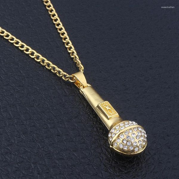 Pendentif Colliers Microphone Collier Mode Tendance Modèle Métal Hommes Dames Hip Hop Style Vêtements Décoratifs