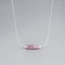 Pendentif Colliers Minar Dainty Blanc Rose Violet Couleur Irrégulière Perle d'eau douce pour les femmes Argent Plaqué Cuivre Colliers Cadeau