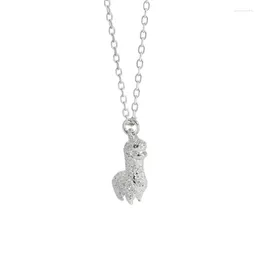 Hangende kettingen mini alpaca s925 sterling zilveren ketting sleutelbeen