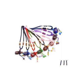 Hanger kettingen mini per fles lege bol kleine zandsteen lichte etherische olie ketting hangerspendant drop levering sieraden dhgu4