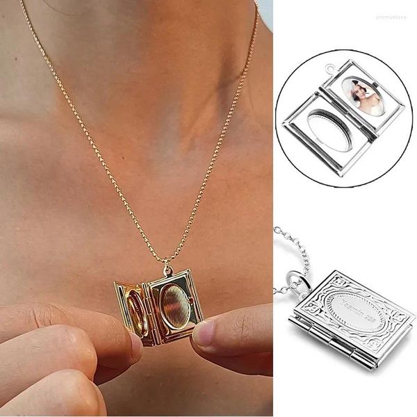 Colliers pendentif Mini Po Frame peut transporter un collier avec vous Couples Exchange Photo de cérémonie