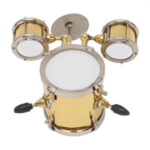 Hanger Kettingen Miniatuur Drumstel Muziekinstrument Model Mini Poppenhuis Ornament Drummer Gift Home Decor Met Doos